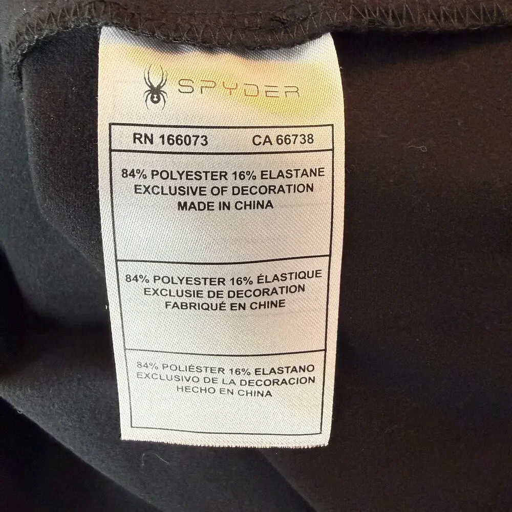 Spyder Womens L Black 1/4 Zip Performance Pullover Stretch Athletic Top - Picture 4 of 4